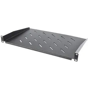 IC INTRACOM 19" Cantilever Shelf 714891 – Steel Rack Shelf for Network Cabinets, 1U, Black