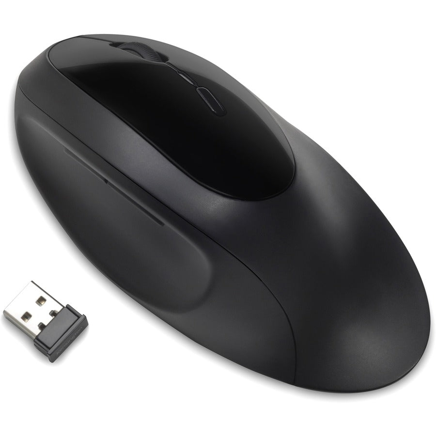 Kensington Pro Fit Ergo Wireless Mouse - Black with Dual Wireless Connectivity and Ergonomic Design