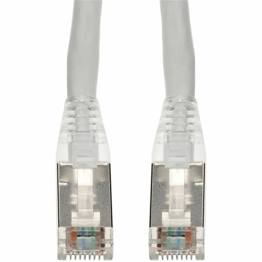 AddOn 1.5 ft White CAT 6A Shielded Ethernet Cable with Clear Boot - RJ-45 Male to Male