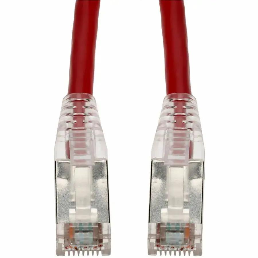AddOn 50ft Red CAT 6A Shielded PVC Ethernet Cable with Snagless Bubble Boot RJ-45 M/M by ADDON