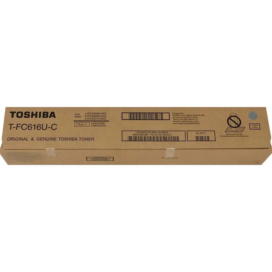 Toshiba TFC616UC Original Cyan Toner Cartridge for e-Studio Series – High-Quality, Easy Install, 39,200 Pages Yield