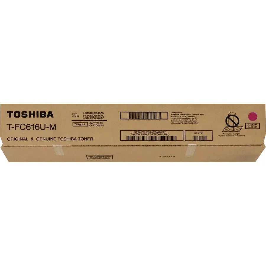 Toshiba TFC616UM Original Magenta Toner Cartridge for e-Studio 5516, 6516, and 7516 Series