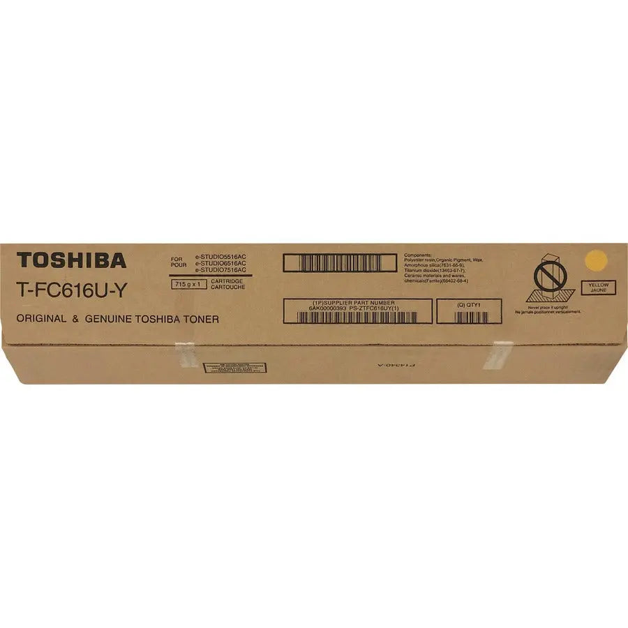 Toshiba TFC616UY Original Yellow Toner Cartridge for e-Studio 5516 and 6516 Series
