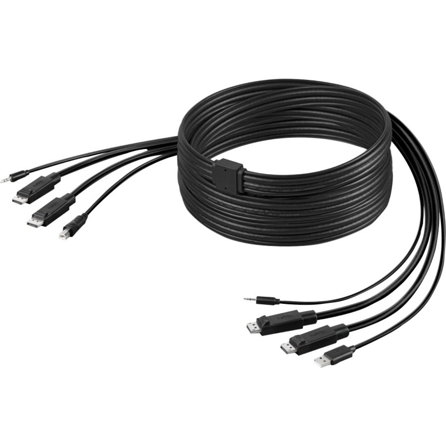 Belkin TAA Dual DisplayPort/USB/Aud KVM Combo Cable – 10 ft