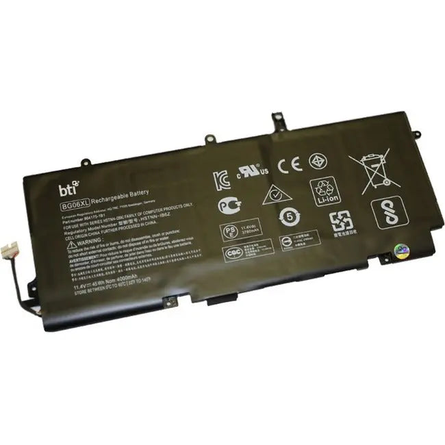 Battery Technology Inc. BG06XL-BTI Lithium-Polymer 3-Cell 11.4V Notebook Battery for HP EliteBook 1040 G3