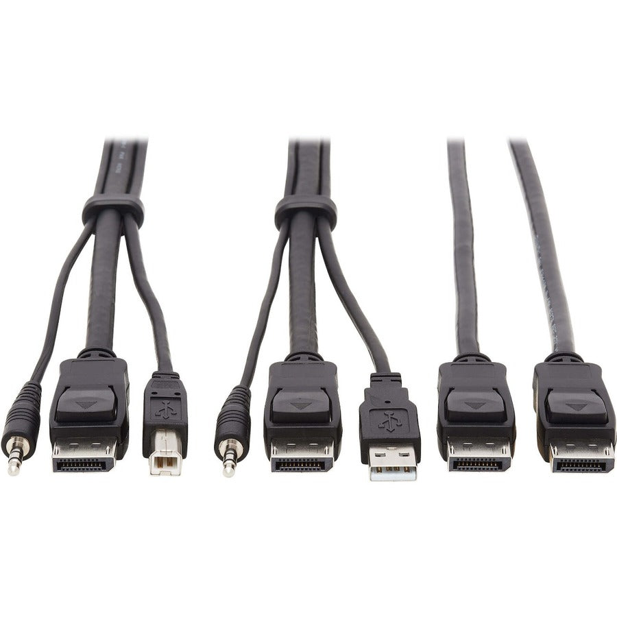 Tripp Lite by Eaton Dual DisplayPort KVM Cable Kit - 10 ft. with USB and Audio Support for B002-DP2A4 NIAP Switches