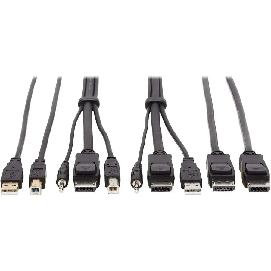 Eaton Tripp Lite P783-010-DPU 10 ft DisplayPort KVM Cable Kit with USB and Audio for B002 Series Switches