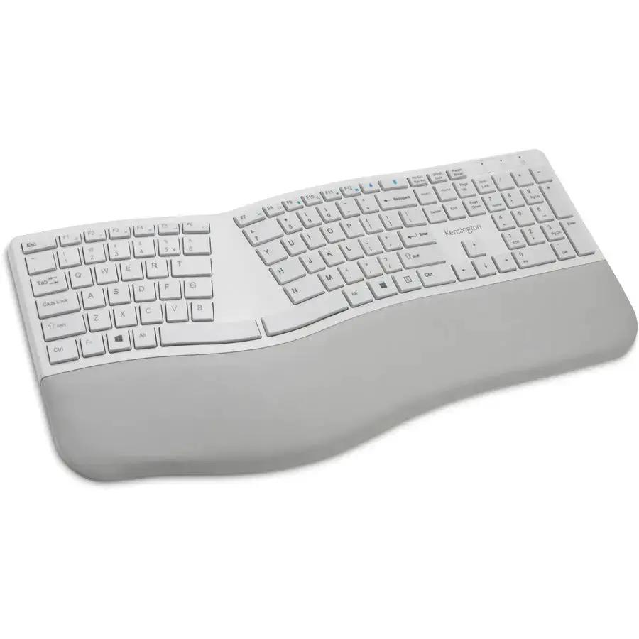 Kensington Pro Fit Ergo Wireless Keyboard - Gray, Ergonomist-Approved Split and Sloped Design with Adjustable Reverse Tilt and Built-In Wrist Rest by Kensington Computer Products Group