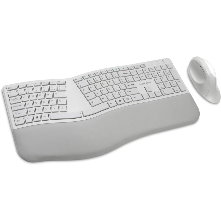 Kensington Pro Fit Ergo Wireless Keyboard and Mouse - Gray, Comfortable & Secure Dual Wireless Connectivity