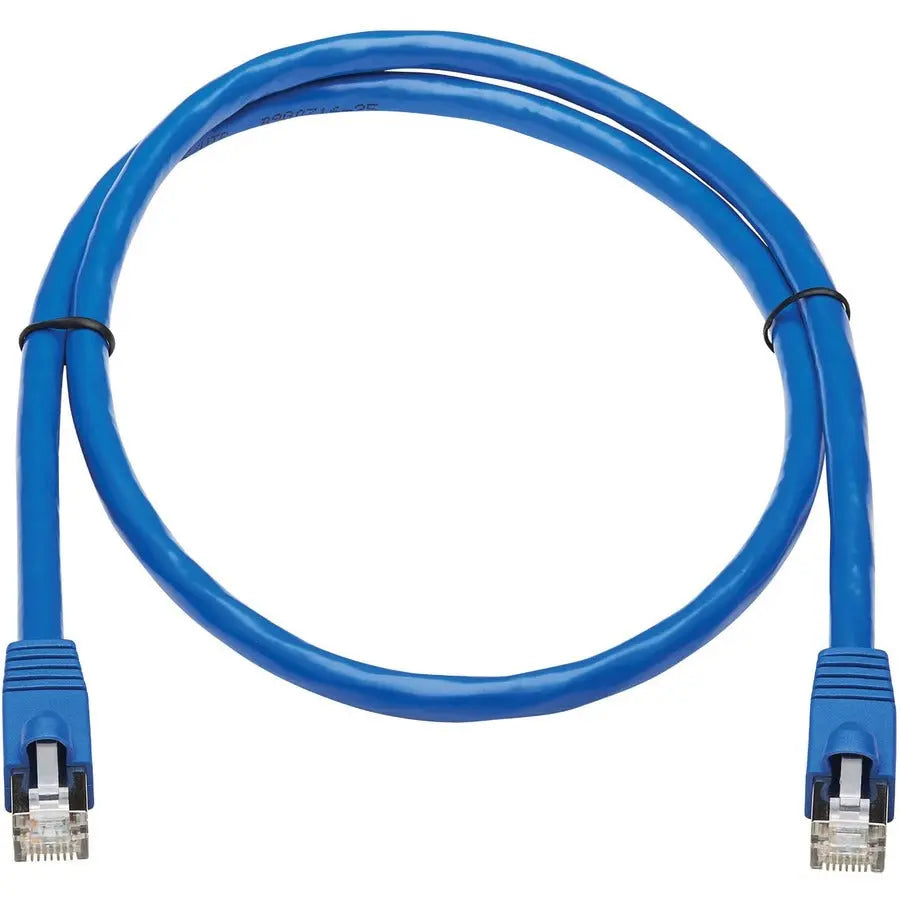 Eaton Tripp Lite Series Cat6a 10G-Certified Snagless F/UTP Network Patch Cable, Blue, 3 ft.