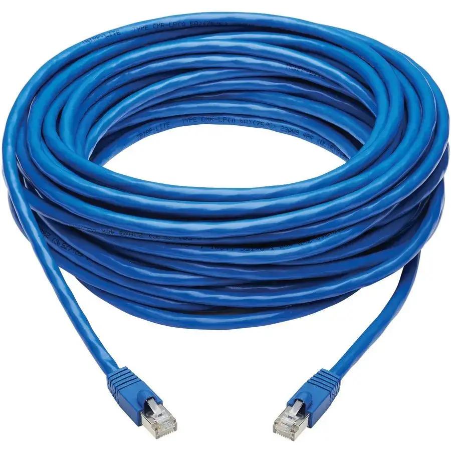 Eaton Corporation Tripp Lite N261P-050-BL Cat6a F/UTP Ethernet Patch Cable, 50 ft, Blue, PoE Support for 10G Networks by Eaton Corporation