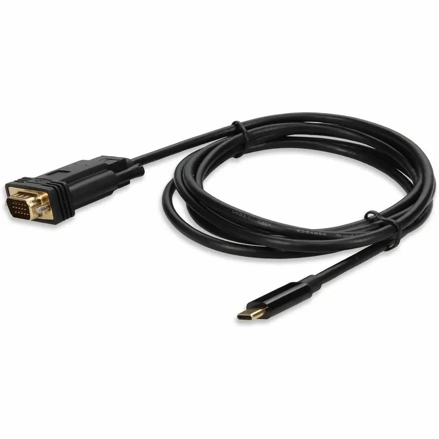 AddOn 2m USB 3.1 Type C to VGA Male Cable - Black