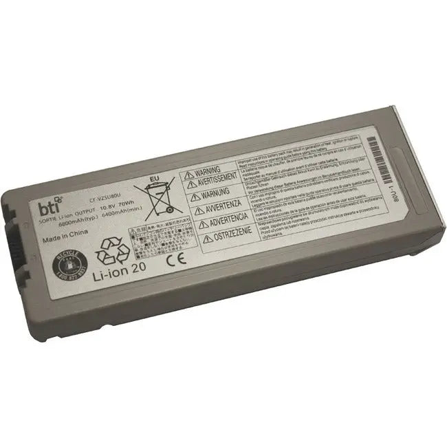 BTI CF-VZSU80U Battery for Panasonic Toughbook Notebooks - 10.8V 6800mAh Lithium-Ion Replacement