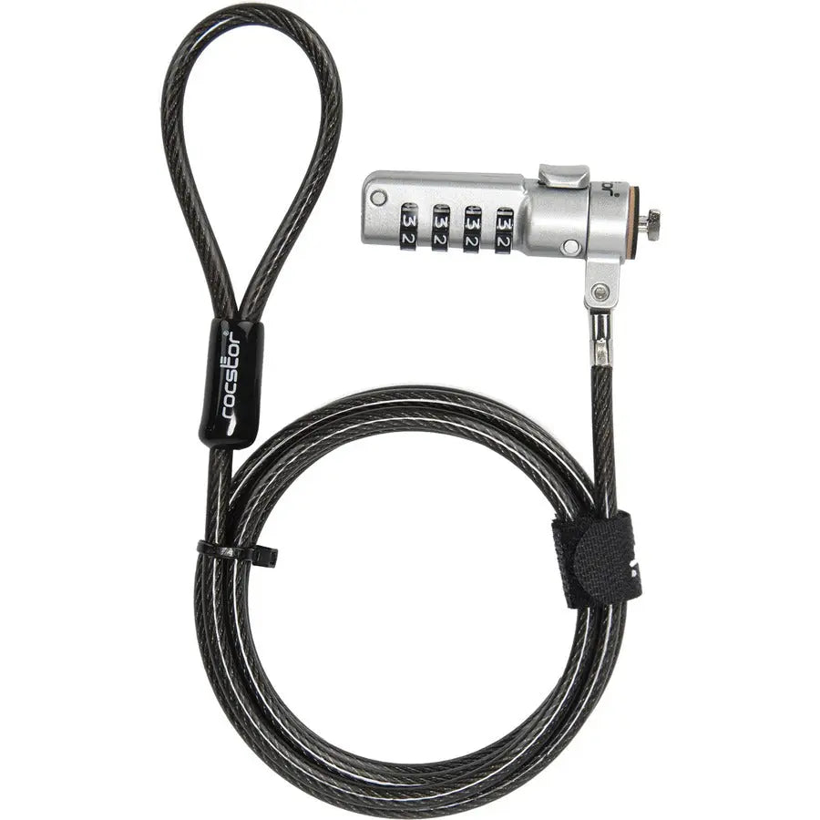 Rocstor Rocbolt R22 Heavy-Duty 4-Digit Combination Cable Lock for Laptops and Devices