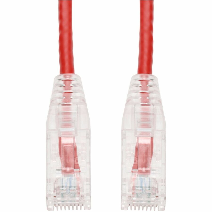 AddOn 1ft Red CAT6 Slim PVC Ethernet Cable with Snagless RJ-45 Male Connectors