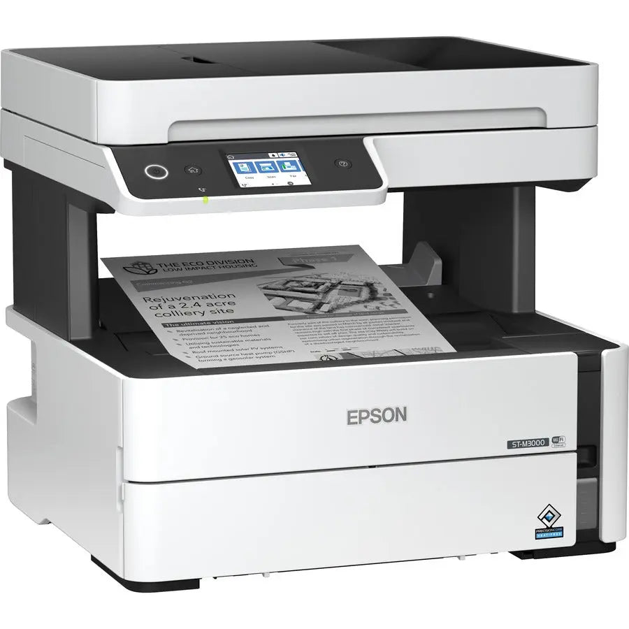 Epson WorkForce ST-M3000 Monochrome Multifunction Supertank Printer with Wireless Connectivity