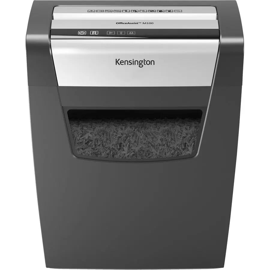 Kensington OfficeAssist Shredder M100 Anti-Jam Cross Cut – 10-Sheet P-4 Cross-Cut Paper Shredder with 6-Gallon Bin and Touch Panel Controls