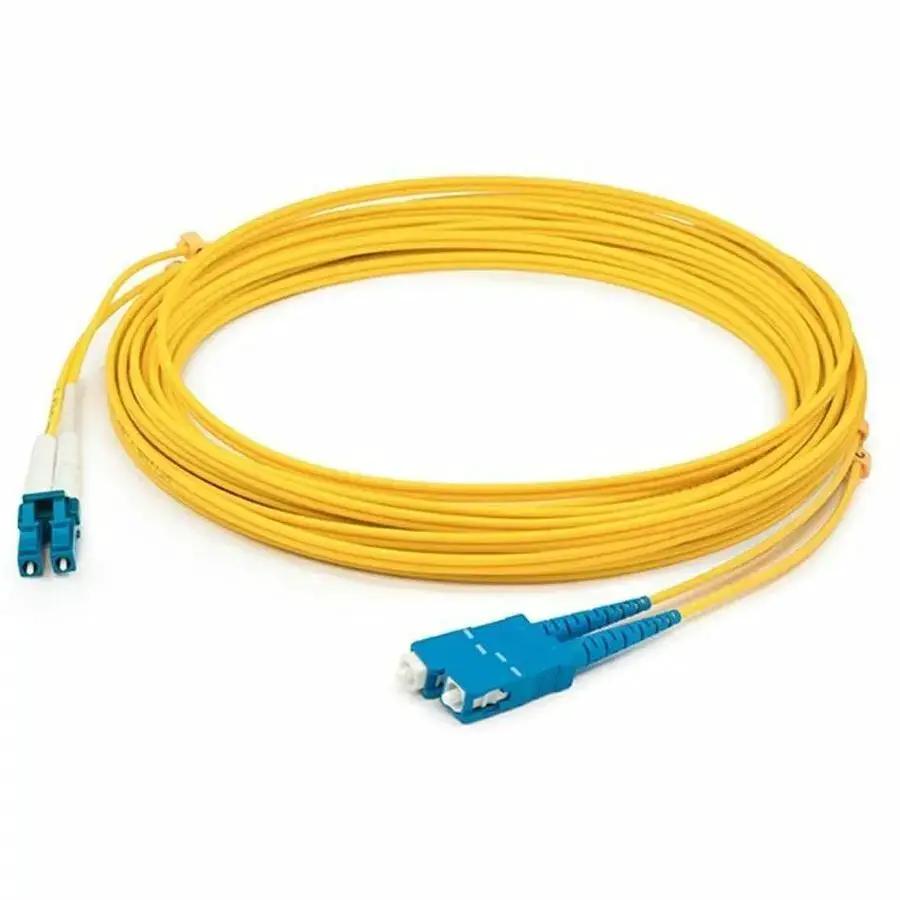 AddOn 3m LC to SC Duplex Fiber Optic Patch Cable - Yellow OM1 Plenum-Rated Network Cable by AddOn