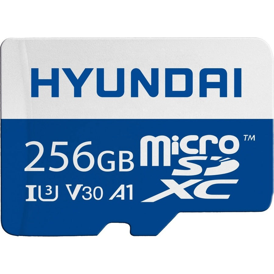 Hyundai 256GB microSDXC UHS-1 Memory Card with Adapter – 95MB/s U3 V30 for 4K UHD Video and High-Resolution Photos