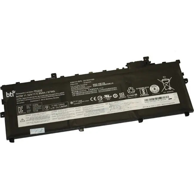BTI SB10K97587-BTI Lenovo ThinkPad X1 Carbon 5th Gen Battery - 11.52V, 4950mAh, Lightweight, Reliable Power Supply