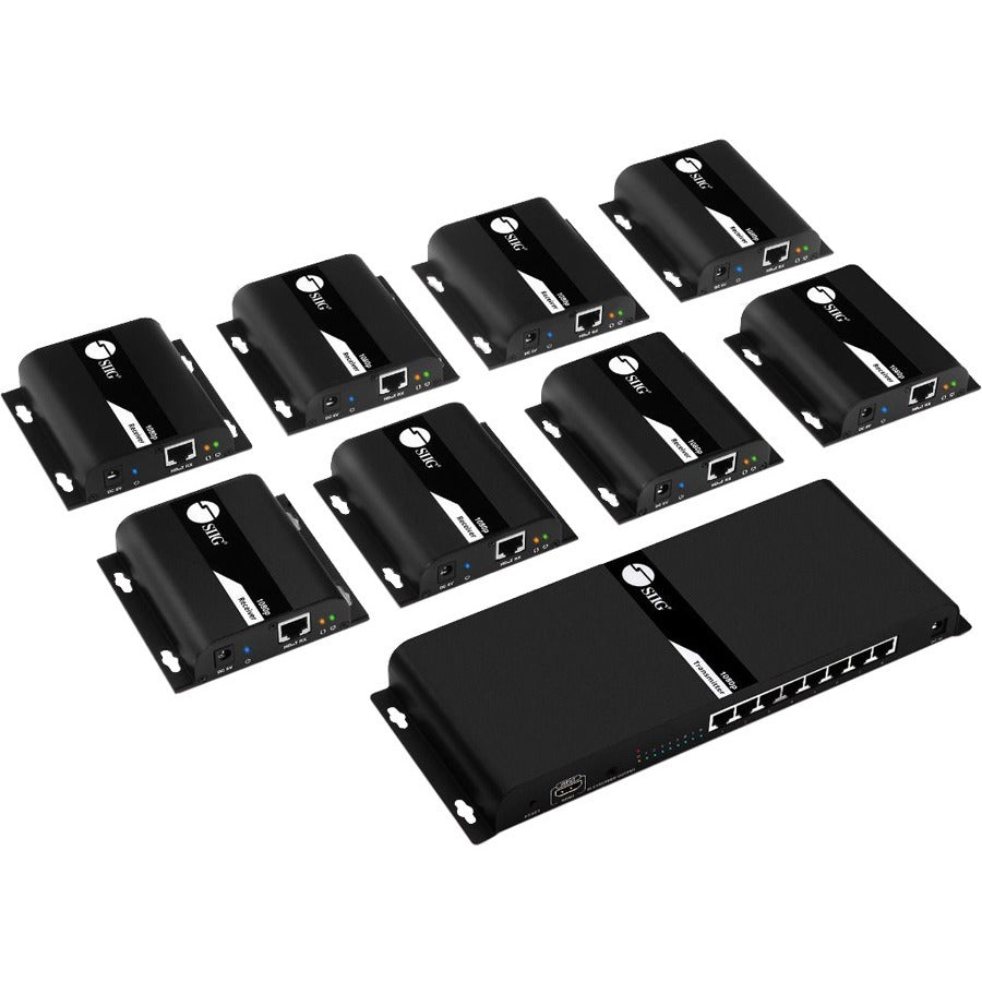 SIIG 1x8 HDMI Splitter HDbitT Over IP Extender - 120m with IR Control