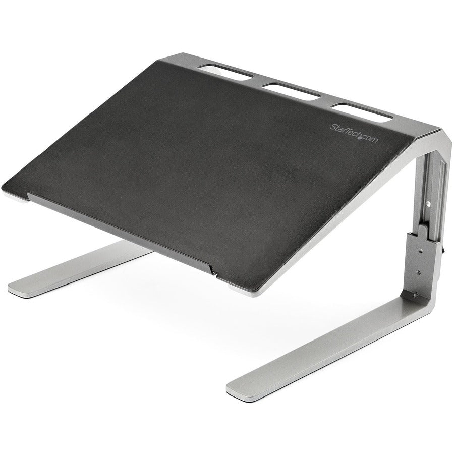 StarTech.com LTSTND Adjustable Laptop Stand with Heavy Duty Steel & Aluminum, Three Height Settings for Ergonomic Comfort
