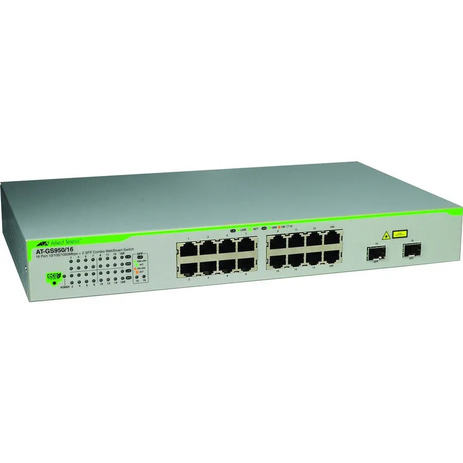 Allied Telesis AT-GS950/16 16-Port Gigabit WebSmart Switch for Reliable Network Performance
