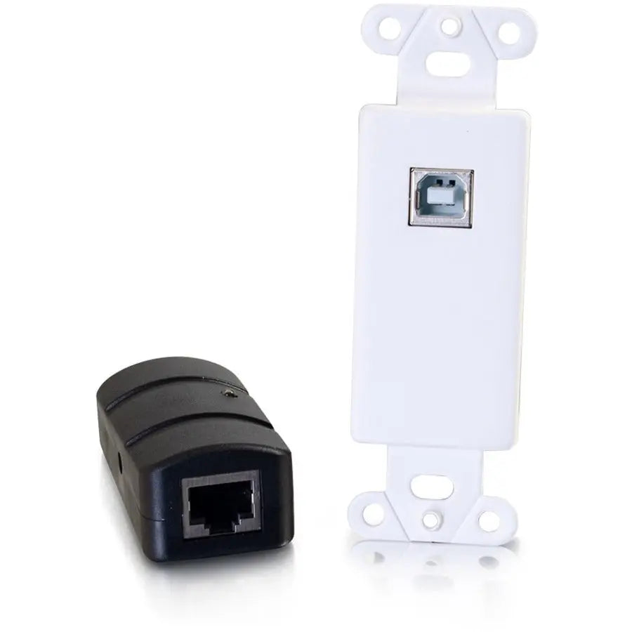 C2G USB 2.0 Cat6 Extender 150ft - Decorator Wall Plate Transceiver by Legrand Group