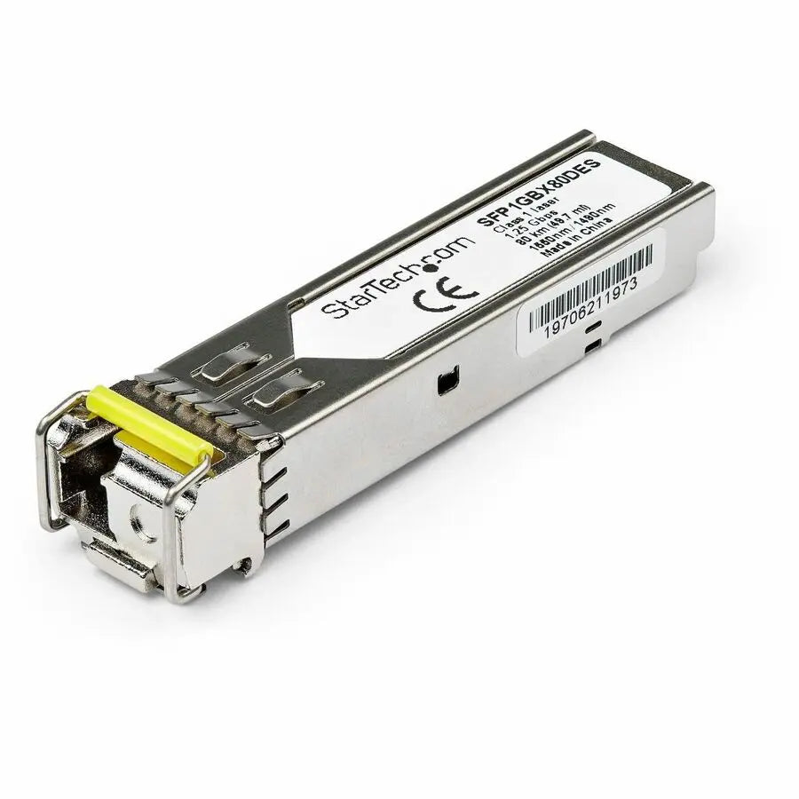 StarTech.com SFP1GBX80DES Dell EMC SFP-1G-BX80-D Compatible Single Mode Fiber Transceiver Module for 80 km Ethernet Connectivity