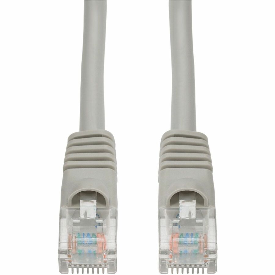 AddOn ADD-1FCAT6-GY 1 ft Gray Cat6 Ethernet Cable, PVC, Snagless Bubble Boot, RJ-45 Male to Male
