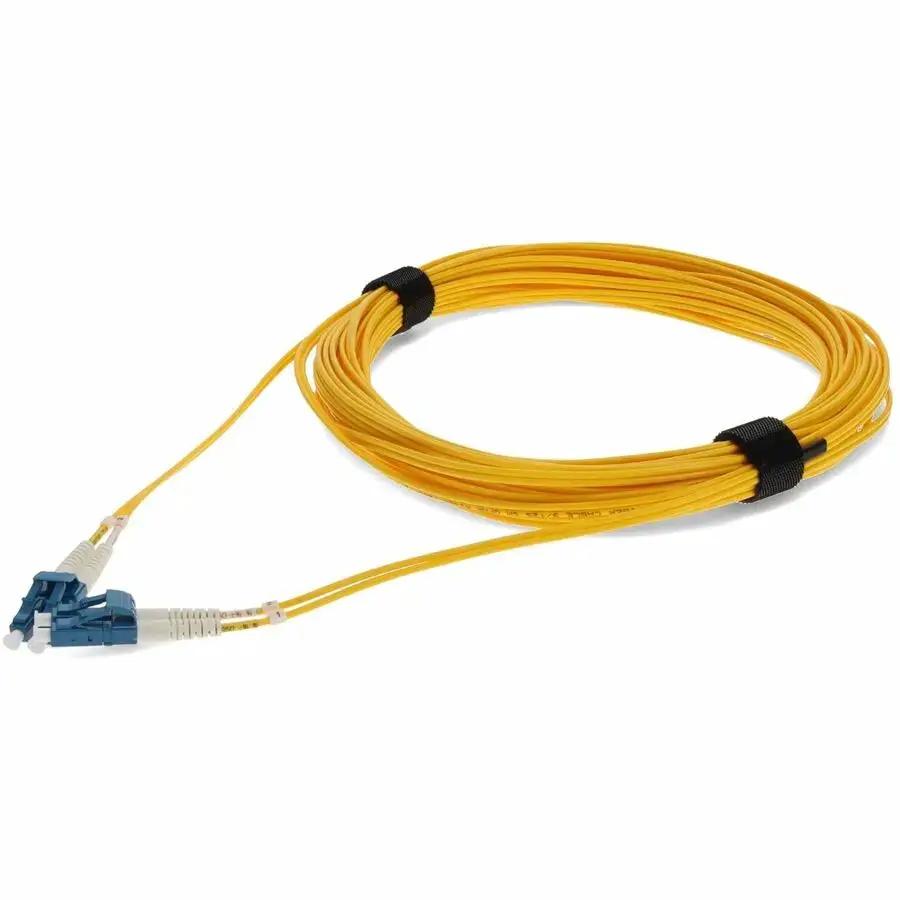 AddOn 30M Fiber Optic Duplex LC (Male) to LC (Male) Patch Cable - Yellow, OS2 Single-Mode, Riser Rated, 9/125 Micron by ADDON