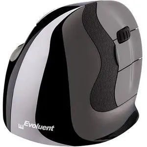 Evoluent Vertical Mouse D, Right Wireless Medium – Ergonomic Wireless Mouse with Grooved Buttons and Precise Laser Tracking