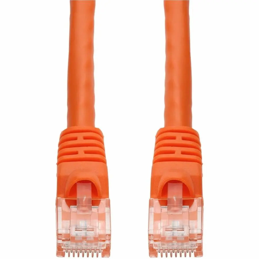 AddOn 15ft Orange CAT6 PVC Ethernet Cable with Snagless Bubble Boot RJ-45 Male to Male