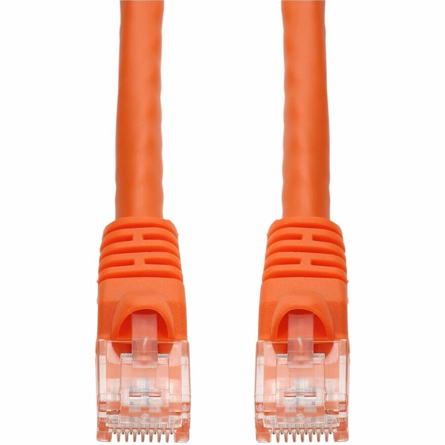 AddOn 15ft Orange CAT 6 PVC Ethernet Cable Snagless Bubble Boot RJ-45 M/M for High-Speed Networking