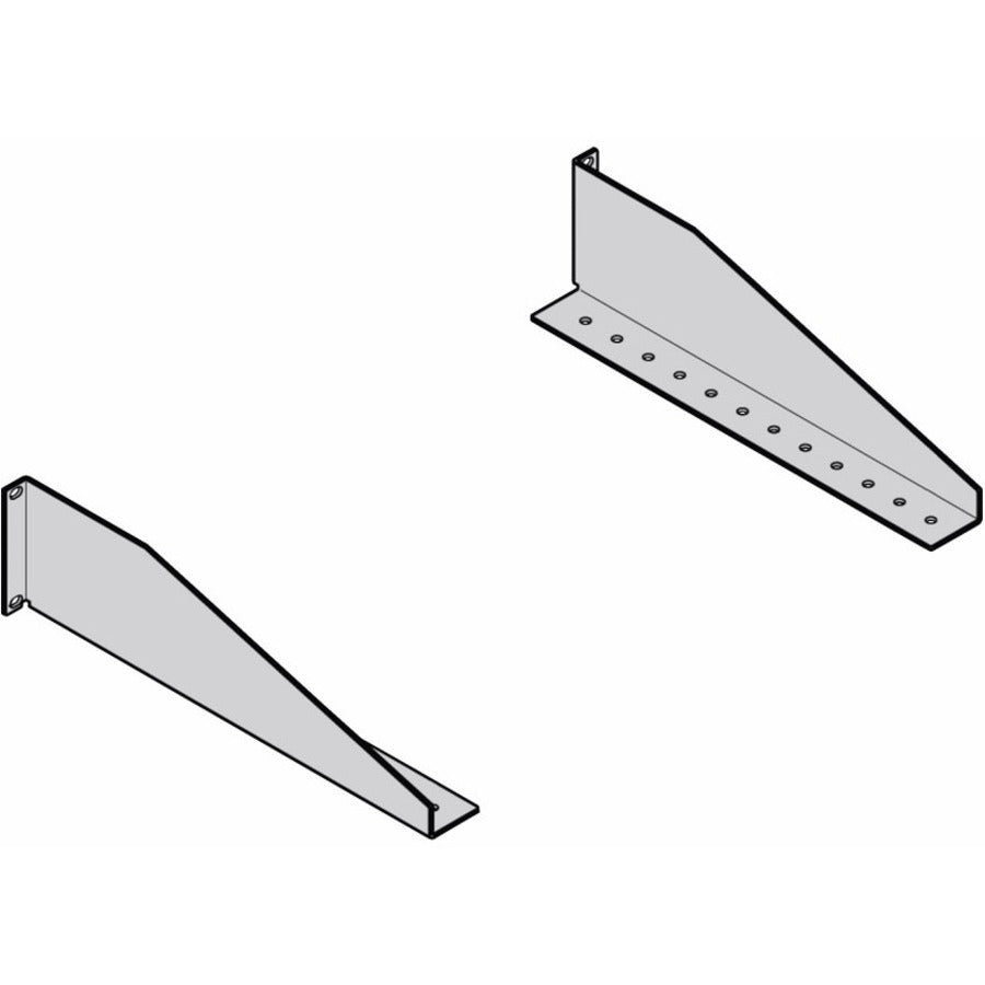 B-Line RESBFB Open Frame Rack Equipment Support Bracket, Aluminum, Flat Black