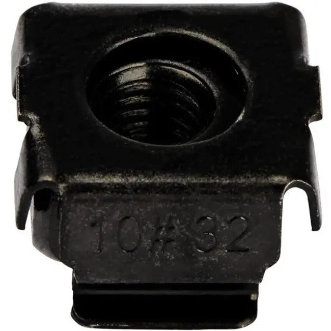 StarTech.com 10-32 Cage Nuts - Black Steel Pack of 50 for Server and Rack Mounting