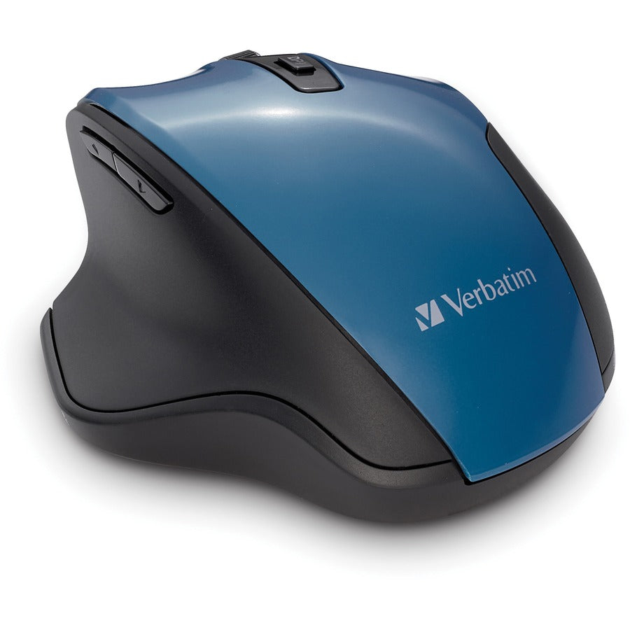 Verbatim Ergo Wireless Blue LED Silent Mouse, Dark Teal, Part Number 70244
