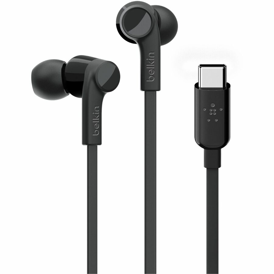 Belkin SoundForm Wired Earbuds with USB-C Connector - In-Ear, Water-Resistant, Noise-Isolating Earset with Built-In Microphone and Signature Sound