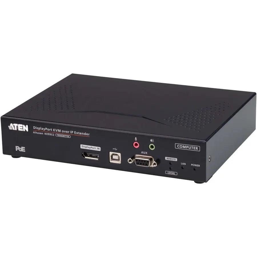 ATEN KE9952T 4K DisplayPort KVM over IP Transmitter with PoE and Rack-Mountable Design