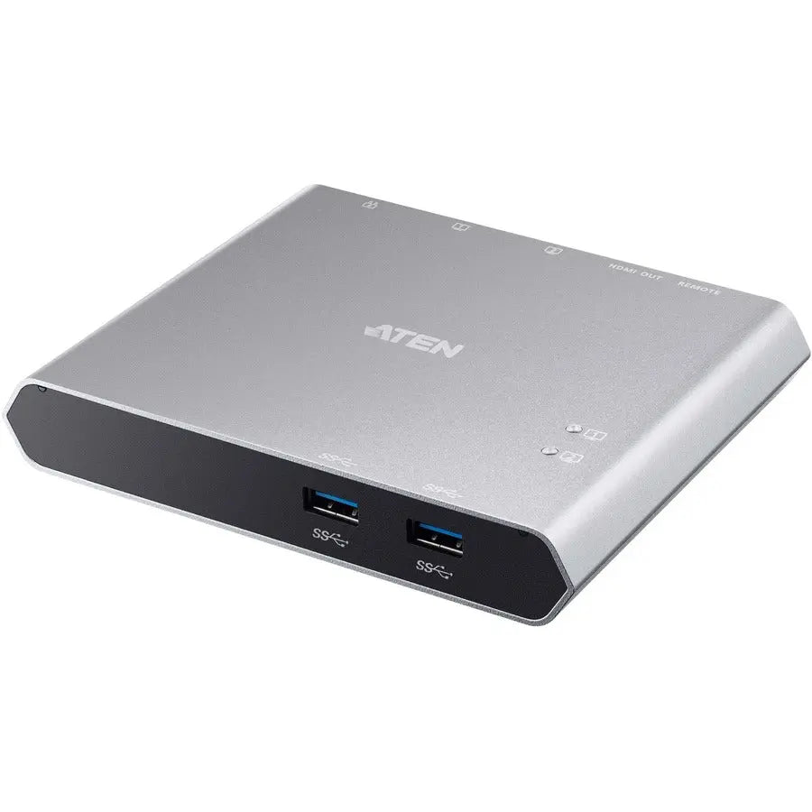 Aten 2-Port USB-C Gen 1 Dock KVM Switch with Power Pass-through – Dual System Control, 4K Support, USB Power Delivery 3.0