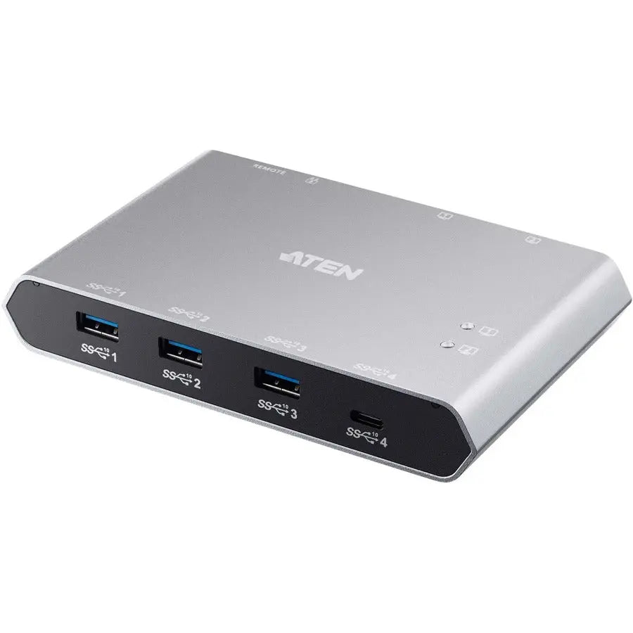 ATEN US3342 2-Port USB-C Gen 2 Sharing Switch with Power Pass-Through for Dual Computer Control