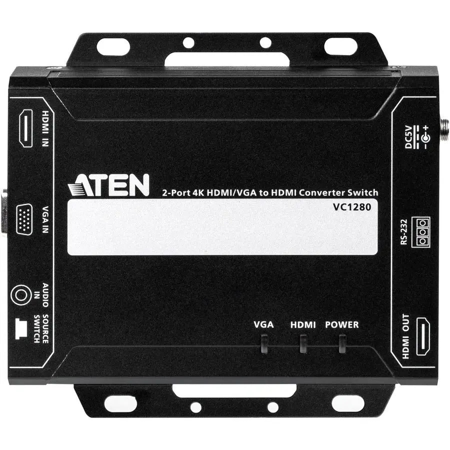 ATEN VC1280 2-Port 4K HDMI and VGA to HDMI Converter Switch