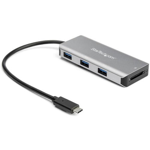 StarTech.com 3 Port USB-C Hub with SD Card Reader – 10Gbps Transfer Speed, 3x USB-A, MicroSD & SD Card Compatibility, Bus-Powered Portable Laptop Adapter