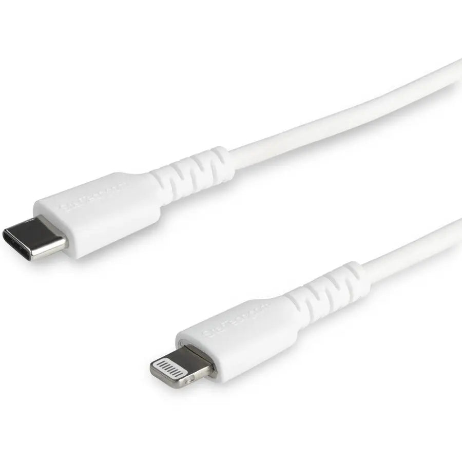 StarTech.com 1 m (3.3 ft) USB C to Lightning Cable - Apple MFi Certified, Rugged TPE Jacket, White