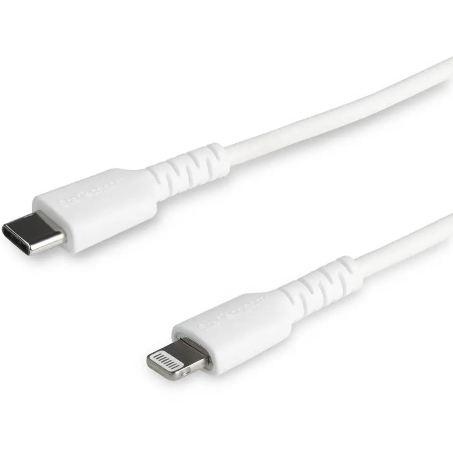 StarTech.com 6 ft USB C to Lightning Cable RUSBCLTMM2MW – Rugged MFi Certified Charging & Data Sync for Apple Devices