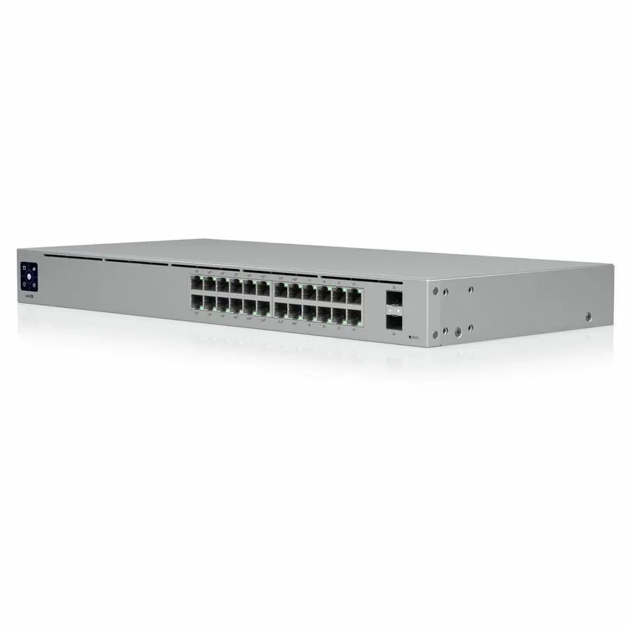 Ubiquiti UniFi USW-24-POE Ethernet Switch – 24 Gigabit RJ45 Ports with PoE and Fiber Connectivity