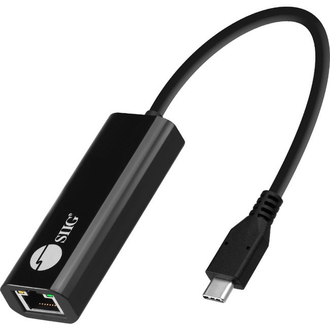 SIIG Inc USB-C to 2.5G Ethernet Adapter - Portable 2.5 Gigabit Network Connection for Laptops and Desktops