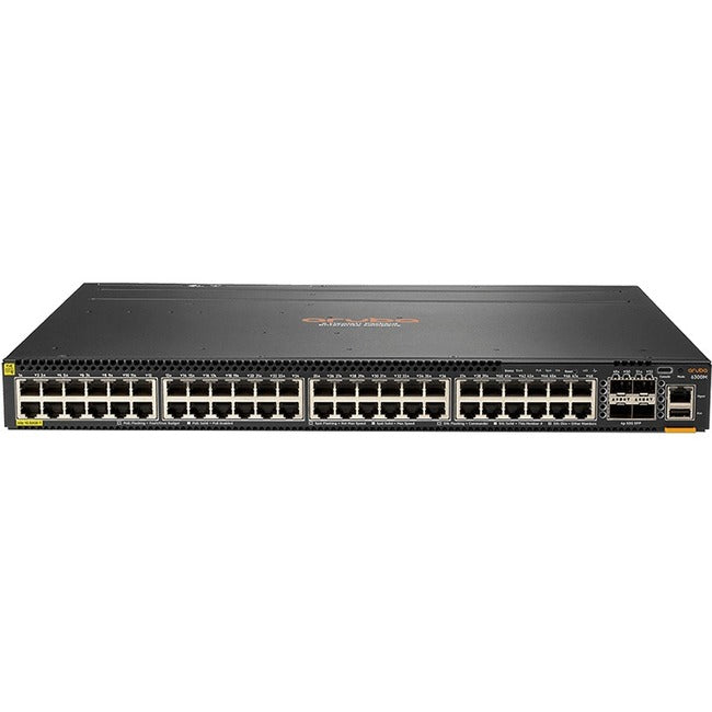 HPE Aruba CX 6300M 48-Port 1GbE PoE and 4-Port SFP56 Stackable Switch