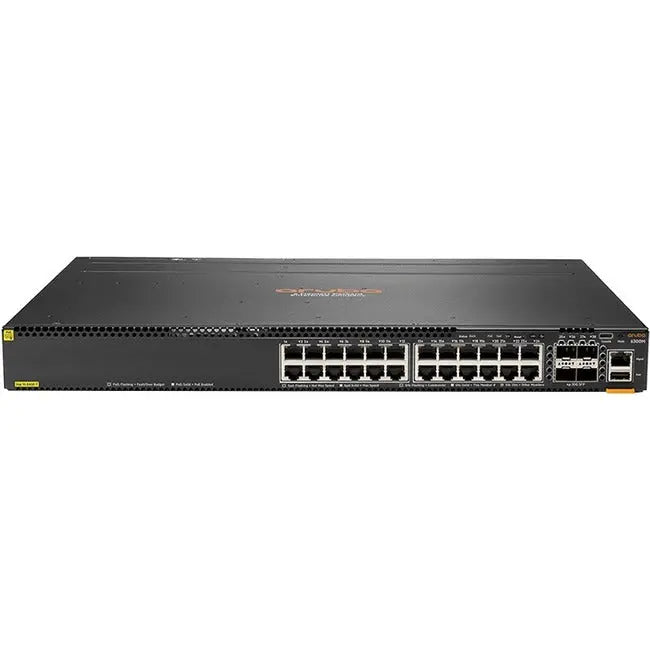 HPE Aruba CX 6300M 24G Class 4 PoE and 4-port SFP56 Stackable Ethernet Switch
