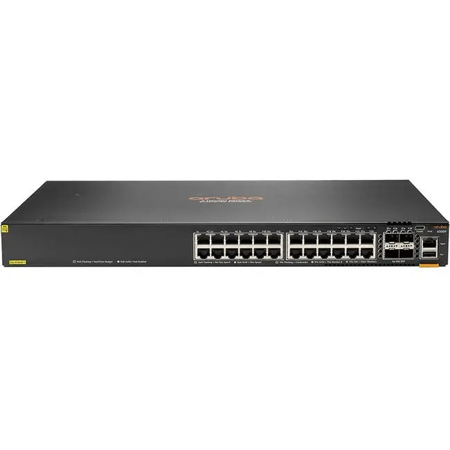 HPE Aruba CX 6300F 24-Gport 1GbE Layer 3 PoE Switch with 4 SFP56 Ports